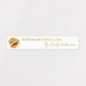Homemade Papaya Jam Thin Label Etiketten (Design 1)