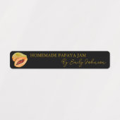 Homemade Papaya Jam Thin Label Etiketten (Design 1)