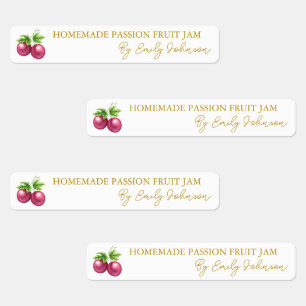Homemade Passion Fruit Jam Thin Label Etiketten