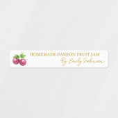 Homemade Passion Fruit Jam Thin Label Etiketten (Design 1)