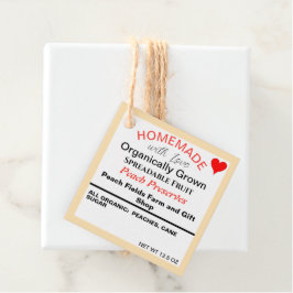 Homemade Peach behält QR Code Bevorzugung Tags Geschenkanhänger