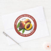 Homemade Peach Jam Labels Runder Aufkleber (Umschlag)
