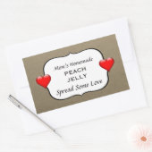 Homemade Peach Jelly Jam Country Canning Label Rechteckiger Aufkleber (Umschlag)