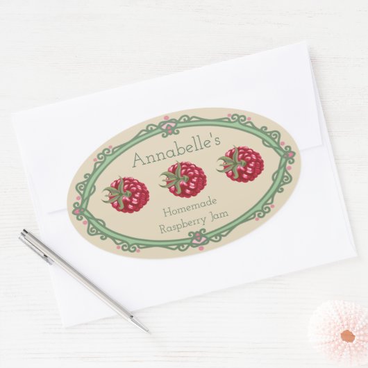 Homemade Pepper Jelly Label Ovaler Aufkleber (Umschlag)
