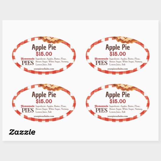 Homemade Pies Bakery | Apple Pie Aufkleber (Blatt)