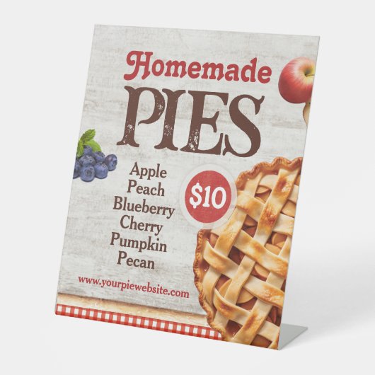 Homemade Pies Table Sockelschild (Vorderseite)