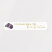 Homemade Plum Jam Thin Label Etiketten (Design 2)