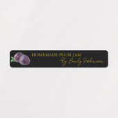 Homemade Plum Jam Thin Label Etiketten (Design 1)