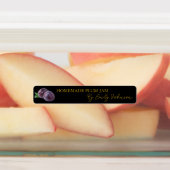 Homemade Plum Jam Thin Label Etiketten (Befestigt)