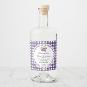 Homemade Plum Liqueur Label Alkoholflaschenetikett (Vorderseite)