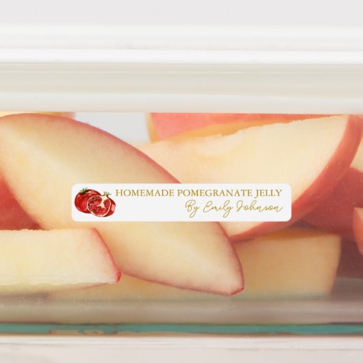Homemade Pomegranate Jelly Thin Label Etiketten (Befestigt)
