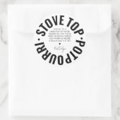 Homemade Potpourri Holiday Modern Label Runder Aufkleber (Tasche)