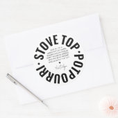Homemade Potpourri Holiday Modern Simple Label Runder Aufkleber (Umschlag)