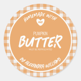 Homemade Pumpkin Butter Classic Round Sticker