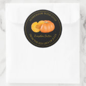 Homemade Pumpkin Butter | Schwarz Runder Aufkleber (Tasche)