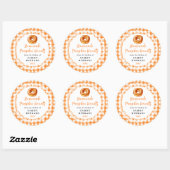 Homemade Pumpkin Donuts Food Label Runder Aufkleber (Blatt)