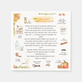 Homemade Pumpkin Pie | Erntedank Friendsgiving Serviette