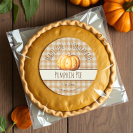 Homemade Pumpkin Pie Labels Runder Aufkleber