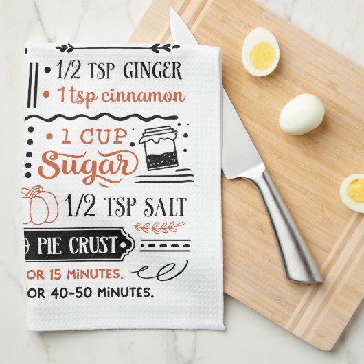 Homemade Pumpkin Pie Rezept | Bauernhof Geschirrtuch (Viertel Falte)