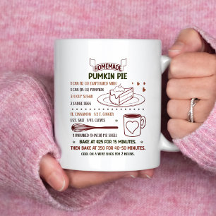 Homemade Pumpkin Pie Rezept Holiday Geschenk Kaffeetasse