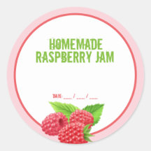 Homemade Raspberry Jam Canning Sticker