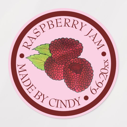 Homemade Raspberry Jam Jelly behält sich vor von Etiketten (Design 2)