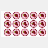 Homemade Raspberry Jam Jelly behält sich vor von Etiketten (Blatt)