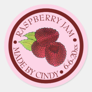 Homemade Raspberry Jam Jelly behält sich vor von Runder Aufkleber