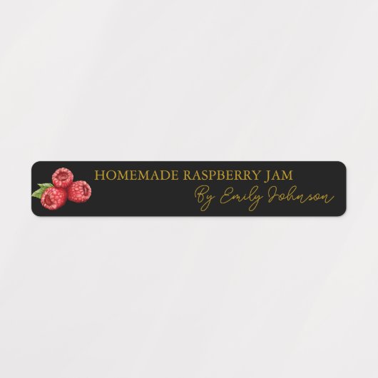 Homemade Raspberry Jam Thin Label Etiketten (Design 1)