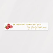 Homemade Raspberry Jam Thin Label Etiketten (Design 1)