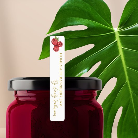 Homemade Raspberry Jam Thin Label Etiketten