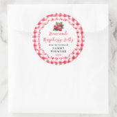 Homemade Raspberry Jelly Label Runder Aufkleber (Tasche)