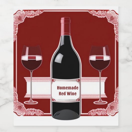 Homemade Red Weinetikett (Einzelnes Label)