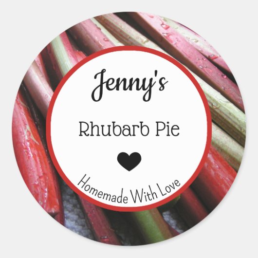 Homemade Rhubarb Pie Sticker (Vorderseite)
