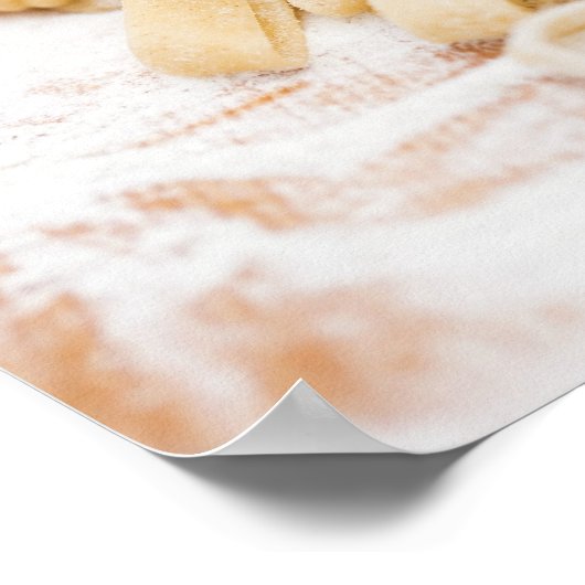 Homemade ribbon pasta, close up poster (Ecke)