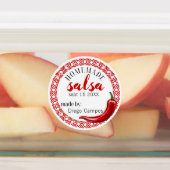 Homemade Salsa Hot Jalapeno Mexican Sauce Canning Etiketten (Befestigt)