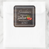 Homemade Salsa Personalisiert Quadratischer Aufkleber (Tasche)