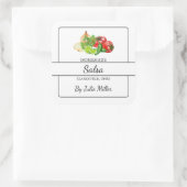 Homemade Salsa Square Label Quadratischer Aufkleber (Tasche)
