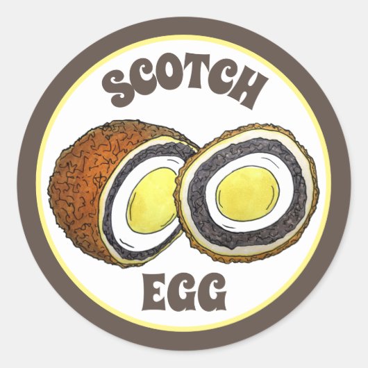 Homemade Scotch Eggs UK British Snack Food Runder Aufkleber (Vorderseite)