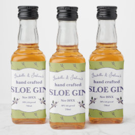 Homemade Sloe Gin Label Alkoholflaschenetikett