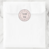 Homemade Small Business Thank You Pastel Pink Runder Aufkleber (Tasche)