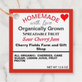 Homemade Sour Cherry Jam QR Code Geschenkanhänger (Vorderseite)