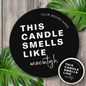 Homemade Soy Candle Chic Calligraphy Black Classic Runder Aufkleber