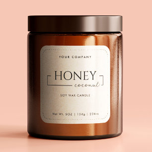 Homemade Soy Candle Chic Calligraphy Paper Quadratischer Aufkleber