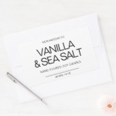 Homemade Soy Candle Chic Calligraphy White Classic Rechteckiger Aufkleber (Umschlag)