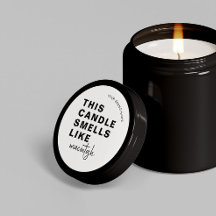 Homemade Soy Candle Chic Calligraphy White Classic