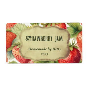 Homemade Stawberry Jam Labels Set