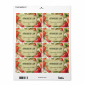 Homemade Stawberry Jam Labels Set (Vorne)