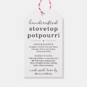 Homemade Stovetop Potpourri Gift Labels Geschenkanhänger (Vorderseite)