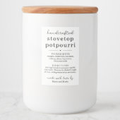 Homemade Stovetop Potpourri Gift Labels Lebensmitteletikett (Vorderseite)